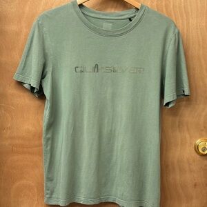 Army green Quiksilver tee, size medium
